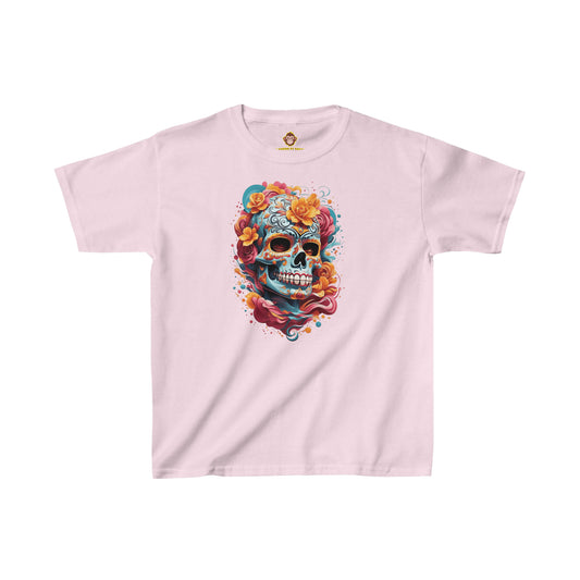 Skeleton with flowers for Kids (Gildan · 5000B) Heavy Cotton™ Tee