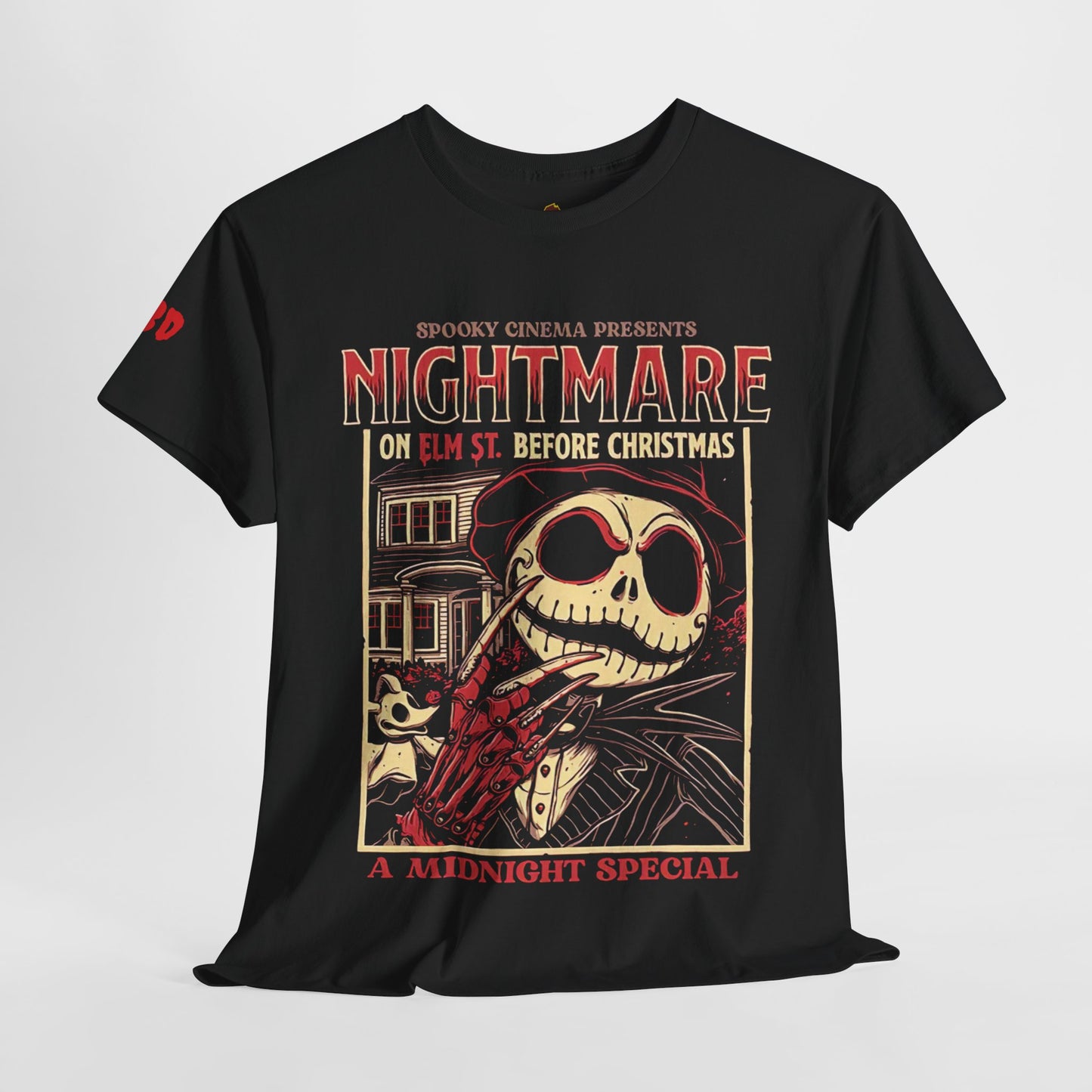 Halloween Tee - Nightmare Before Christmas Elm Street Theme