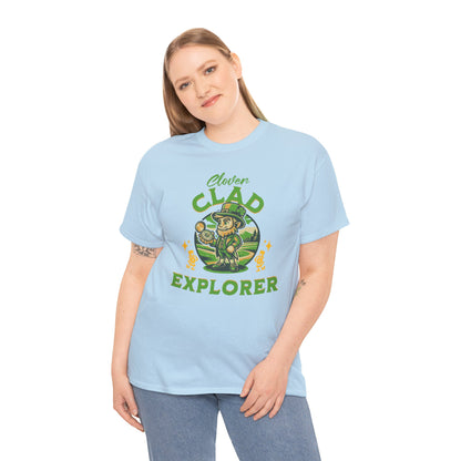 Clover Clad Explorer (Gildan · 5000) Unisex Heavy Cotton Tee