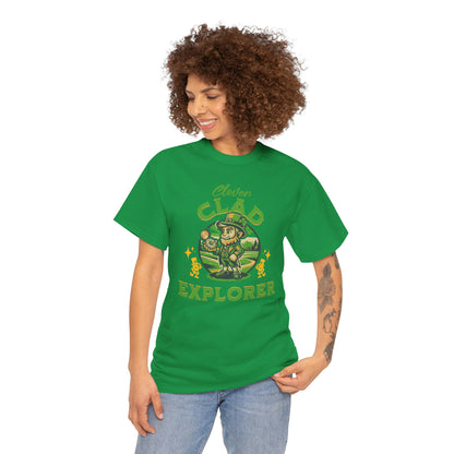 Clover Clad Explorer (Gildan · 5000) Unisex Heavy Cotton Tee