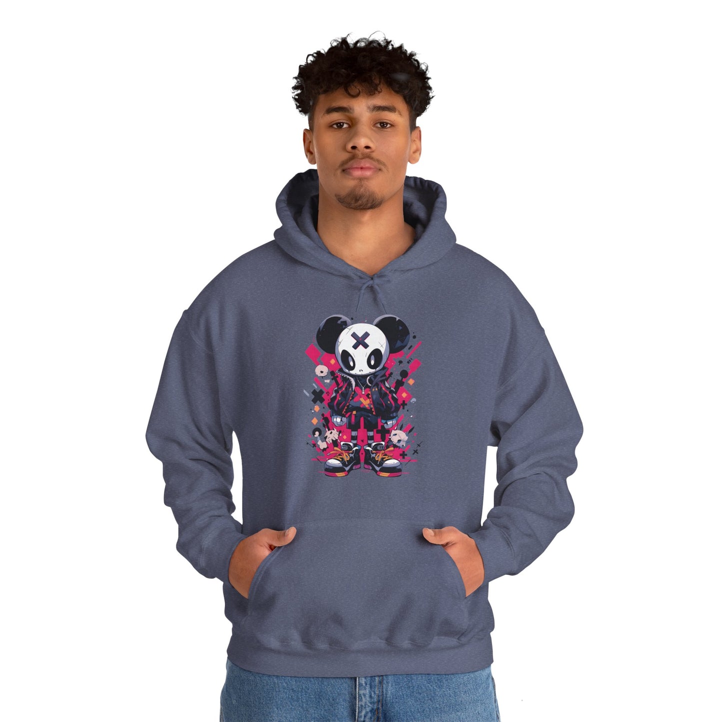 Panda Bear with X on forehead for Adults Unisex Heavy Blend™ Hooded Sweatshirt