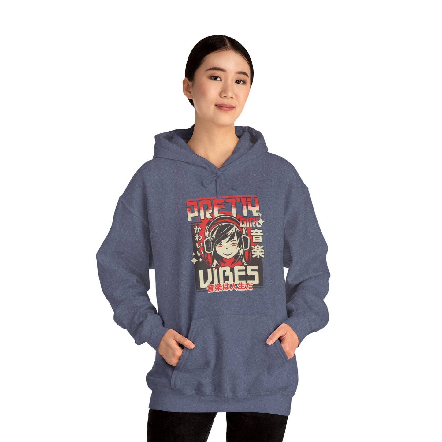 Kawaii Pretty Girl for Adults Unisex Heavy Blend™ Hooded Sweatshirt