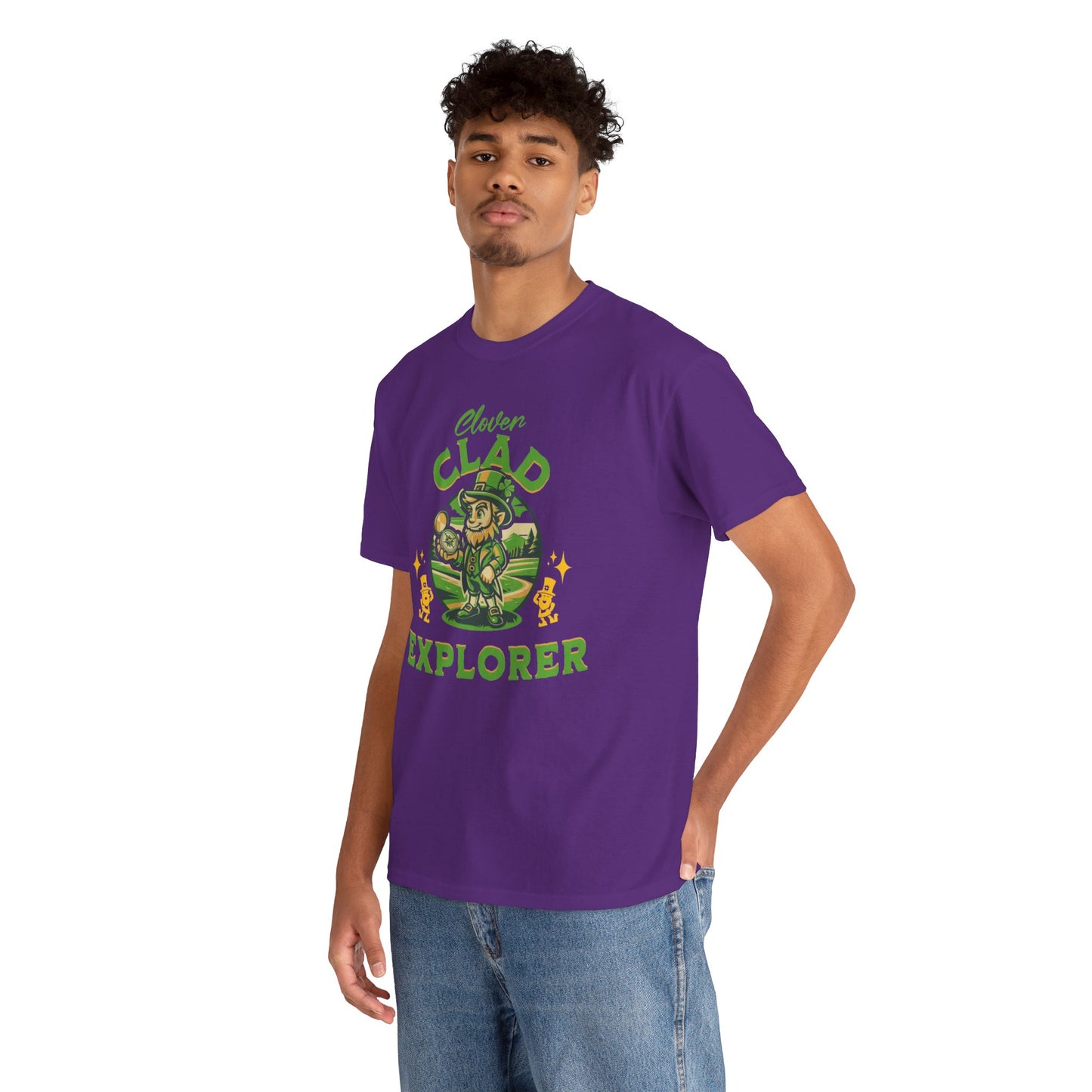 Clover Clad Explorer (Gildan · 5000) Unisex Heavy Cotton Tee