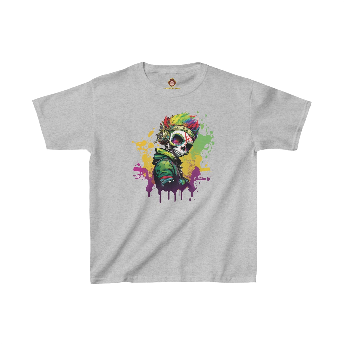 A Colorful Animated Skelly for kids (Gildan · 5000B) Heavy Cotton™ Tee