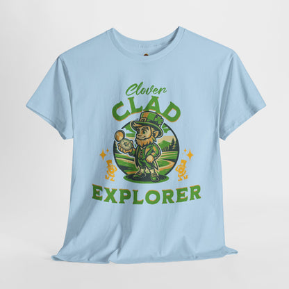 Clover Clad Explorer (Gildan · 5000) Unisex Heavy Cotton Tee