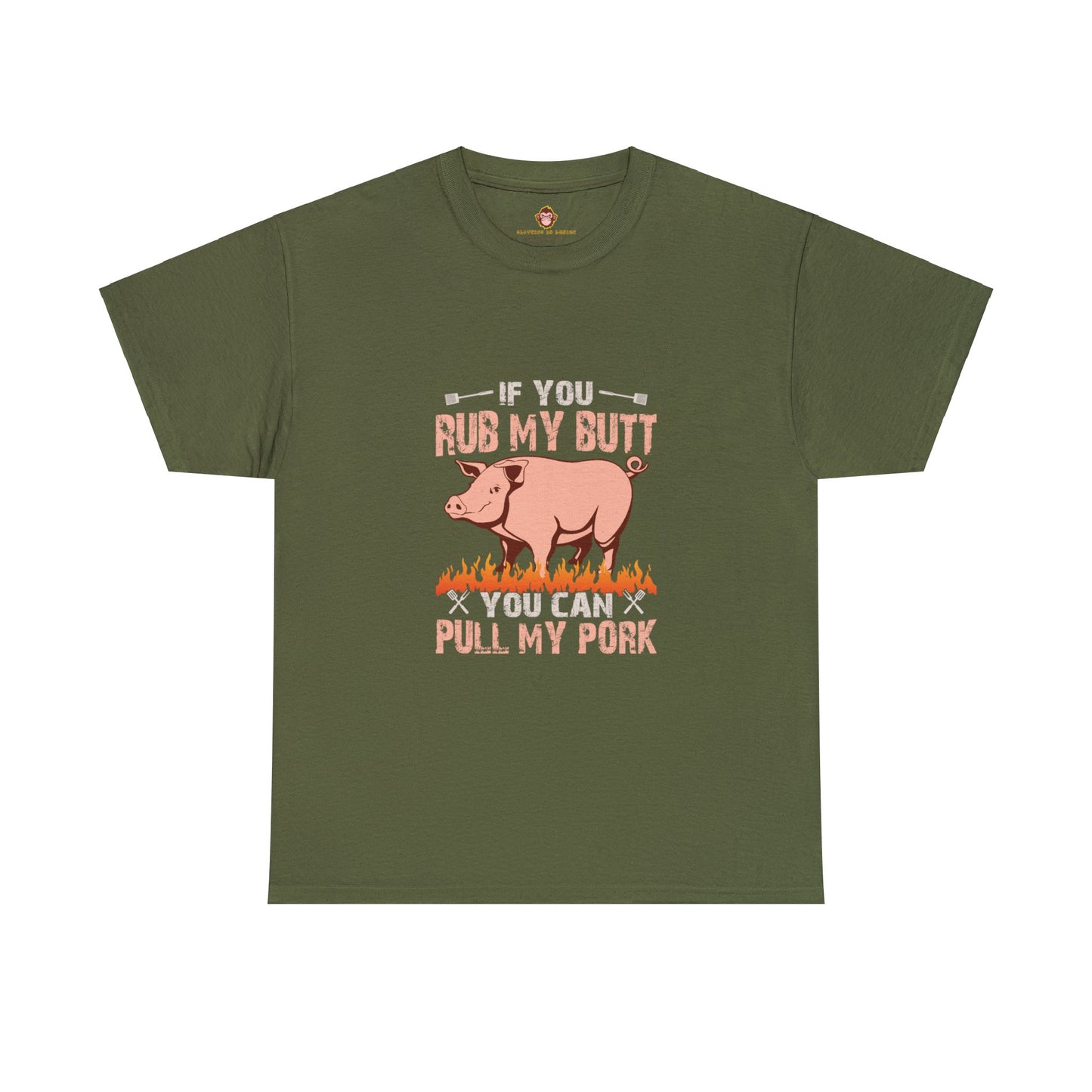 If you rub my butt 1 (Gildan · 5000) Unisex Heavy Cotton Tee