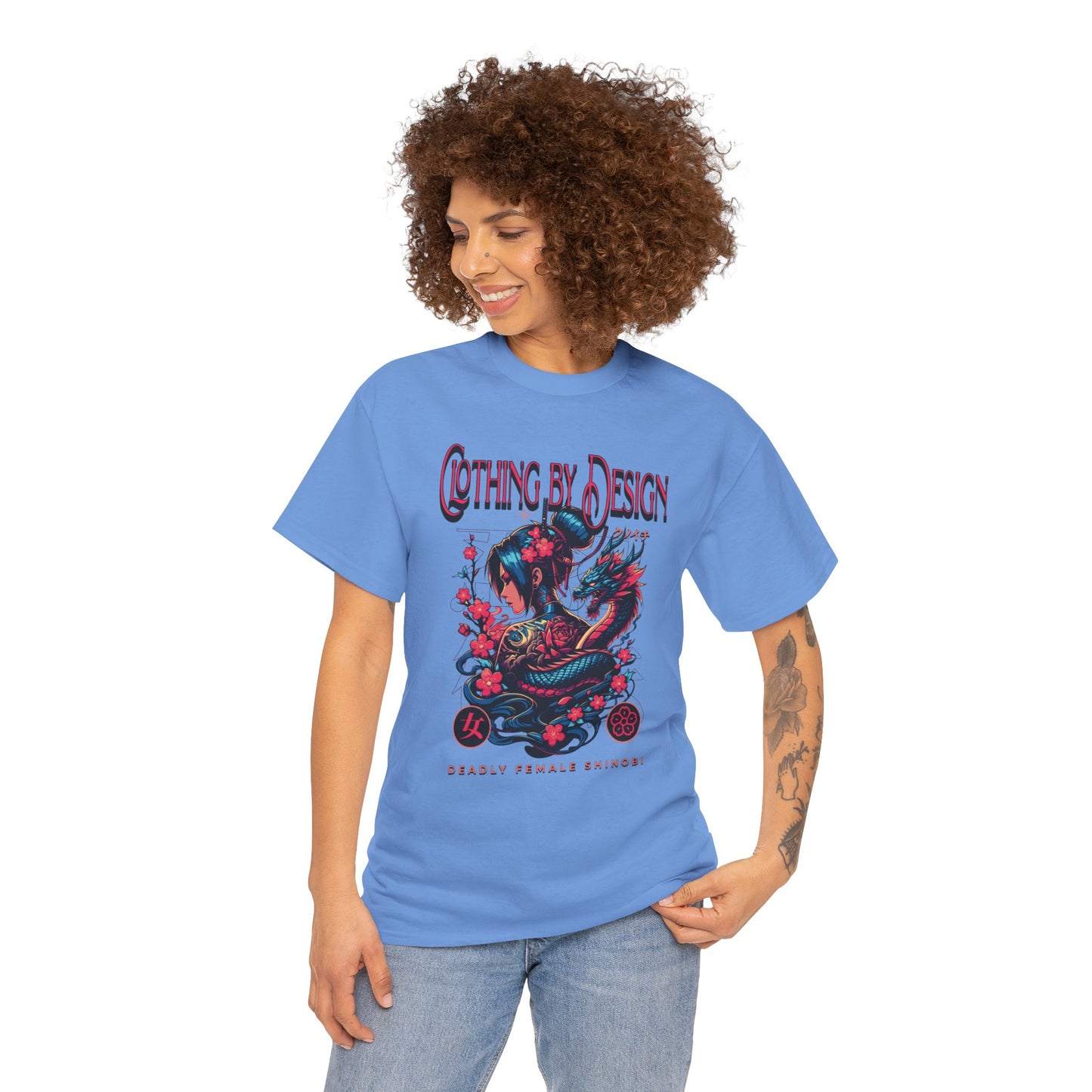 Deadly Female Shinobi (Gildan · 5000) Unisex Heavy Cotton Tee