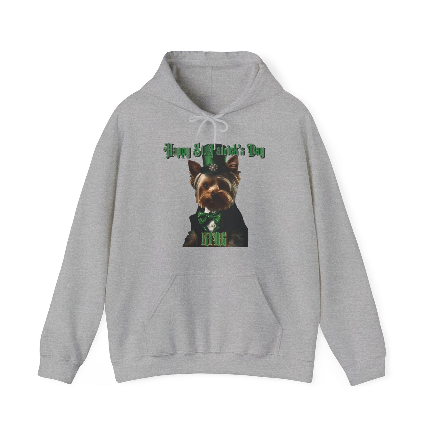 St. Patrick's Day Yorkie 1 for Adults Unisex Heavy Blend™ Hooded Sweatshirt