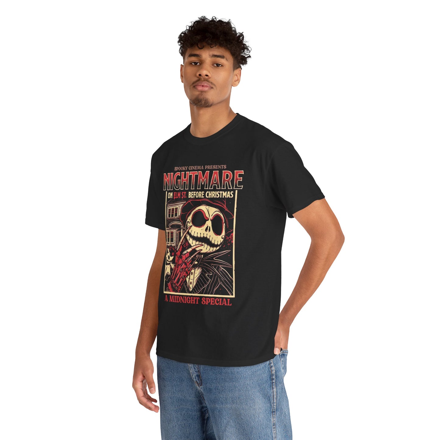 Halloween Tee - Nightmare Before Christmas Elm Street Theme