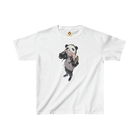 Boy with Panda Hoodie (Gildan · 5000B) Kids Heavy Cotton™ Tee