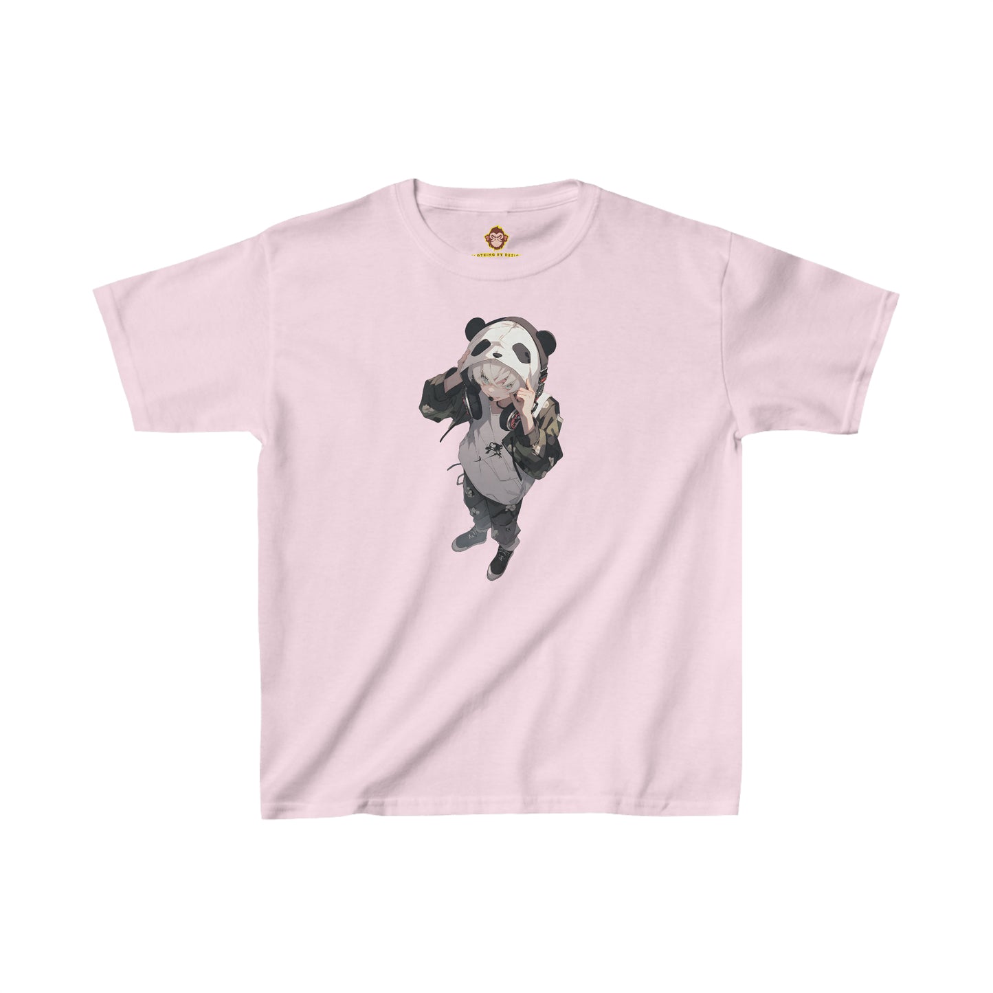 Boy with Panda Hoodie (Gildan · 5000B) Kids Heavy Cotton™ Tee