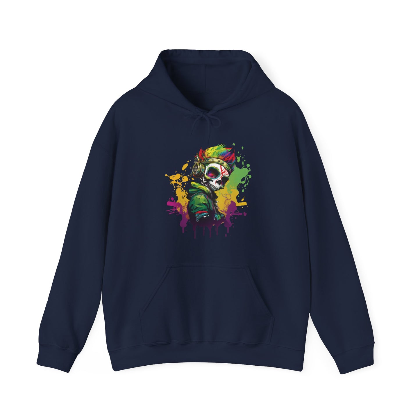 A Colorful Animated Skelly for Adults 1 Unisex Heavy Blend™ Hooded Sweatshirt