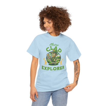 Clover Clad Explorer (Gildan · 5000) Unisex Heavy Cotton Tee