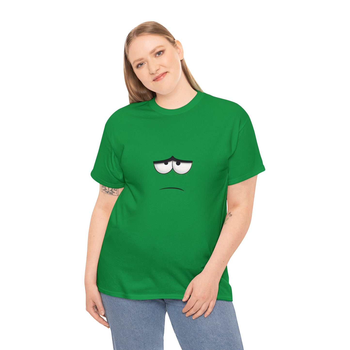 Unhappy Face 1 Unisex Heavy Cotton Tee