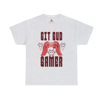 Retro GIT GUD Gamer for Adults (Gildan · 5000) Unisex Heavy Cotton Tee