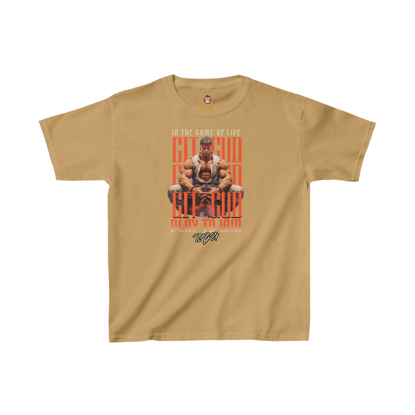 GIT GUD RYU for kids (Gildan · 5000B) Heavy Cotton™ Tee