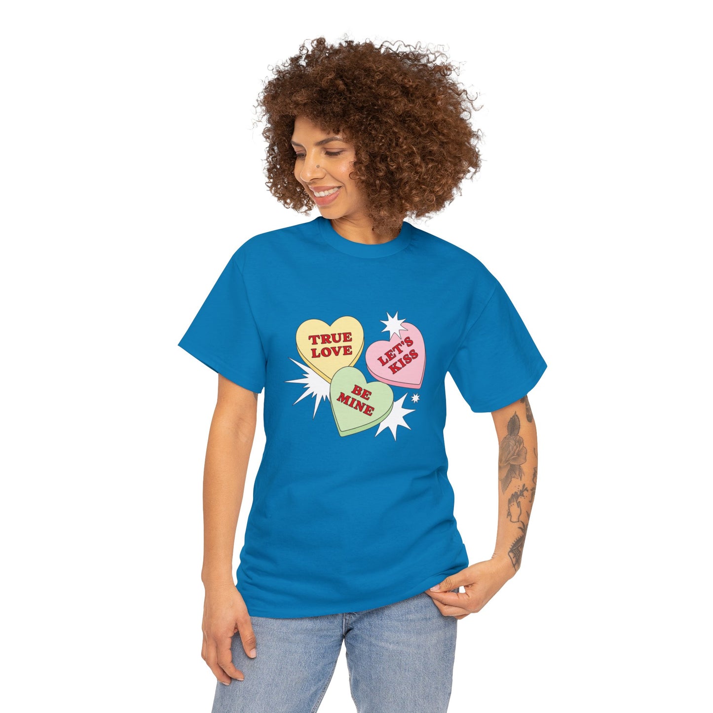 Candy Hearts (Gildan · 5000) Unisex Heavy Cotton Tee