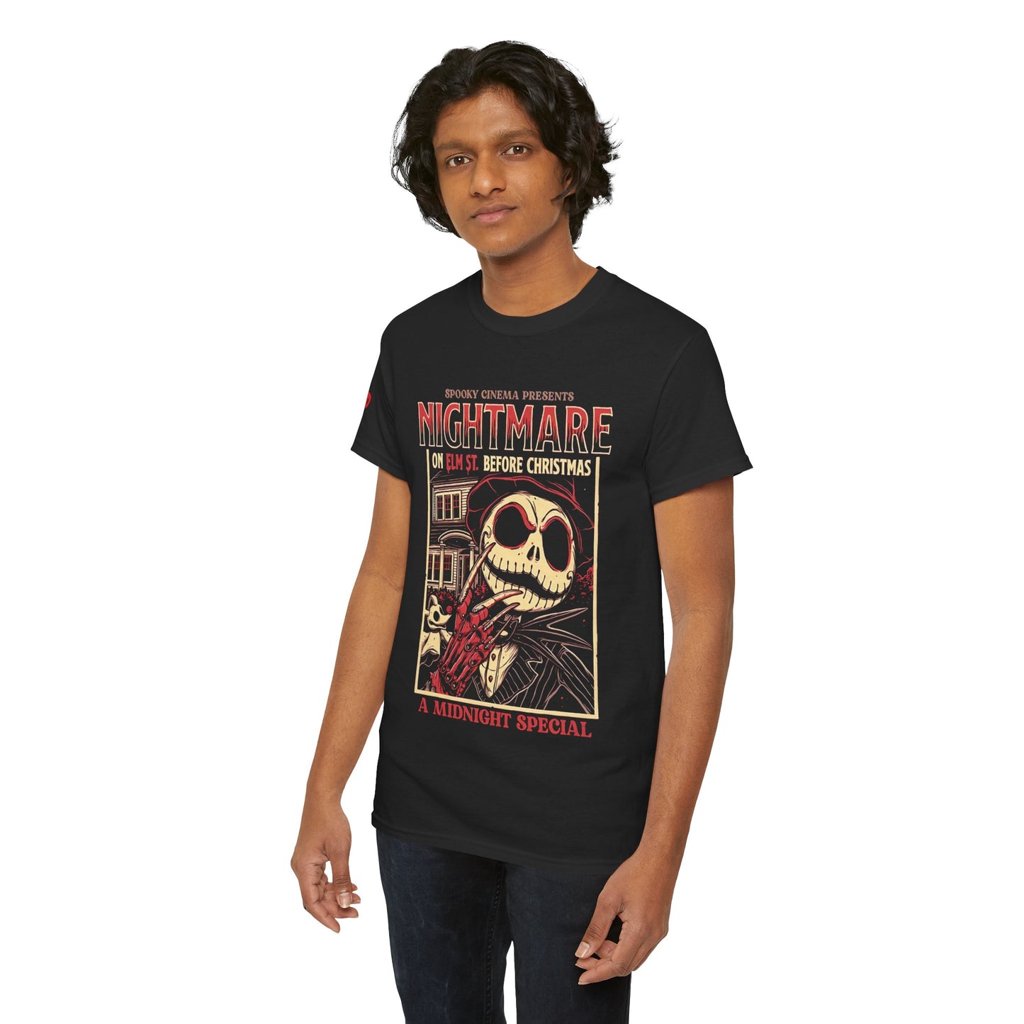 Halloween Tee - Nightmare Before Christmas Elm Street Theme