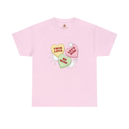 Candy Hearts (Gildan · 5000) Unisex Heavy Cotton Tee