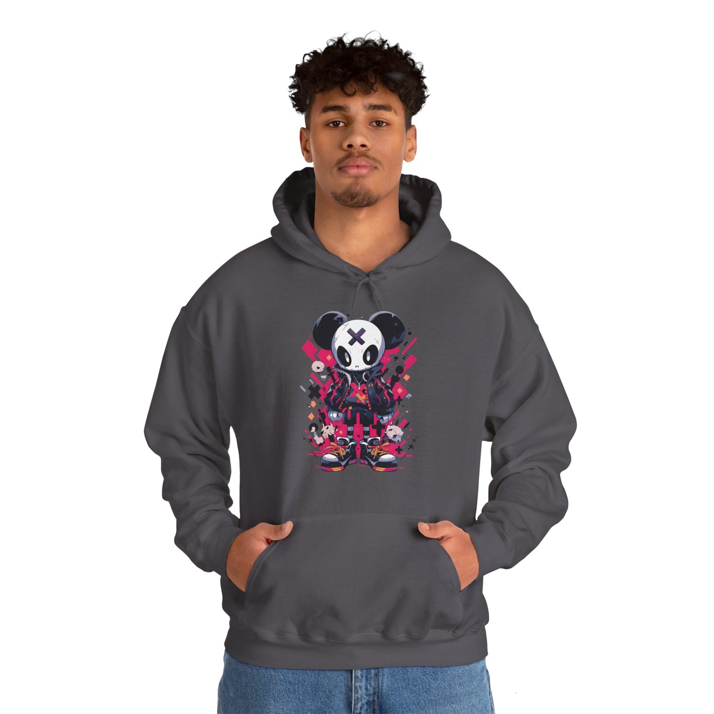 Panda Bear with X on forehead for Adults Unisex Heavy Blend™ Hooded Sweatshirt