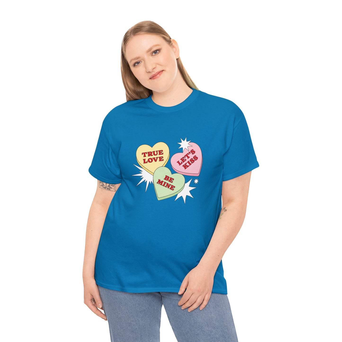 Candy Hearts (Gildan · 5000) Unisex Heavy Cotton Tee